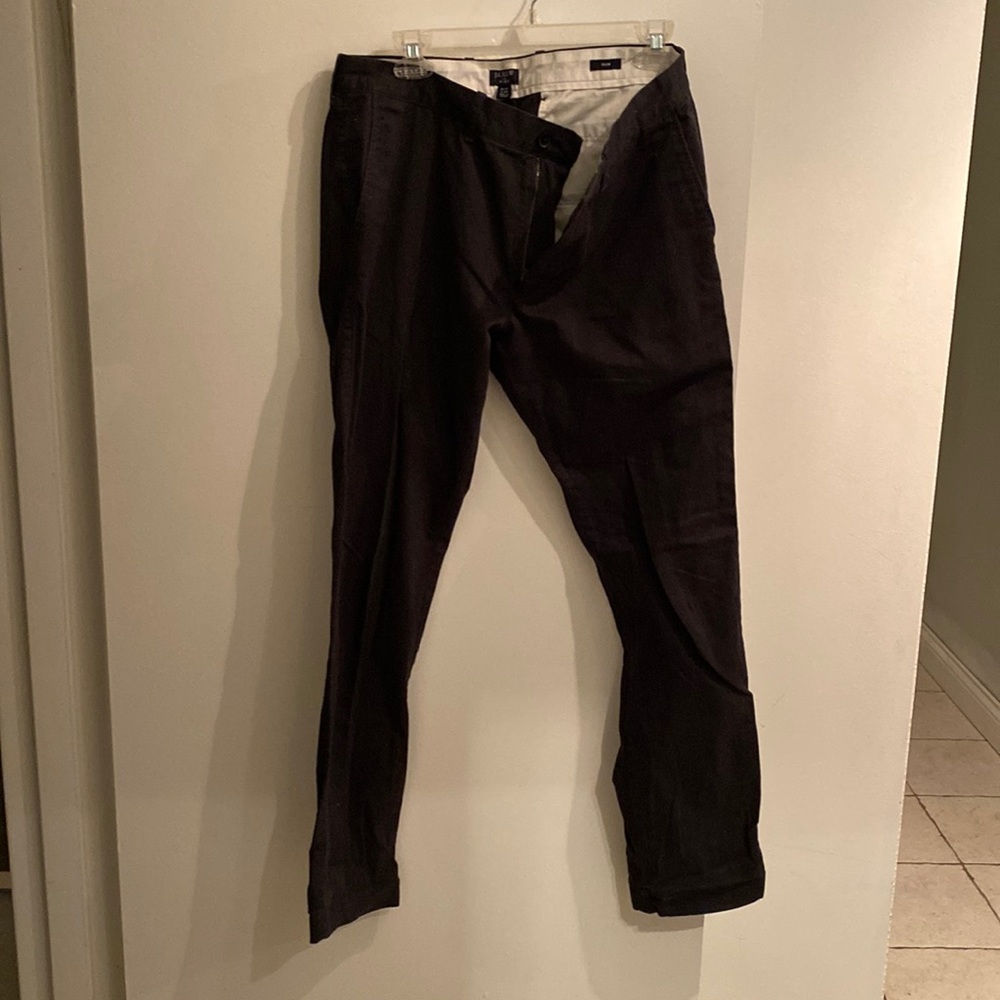 Black J. Crew Slim-Fit Khaki Pant